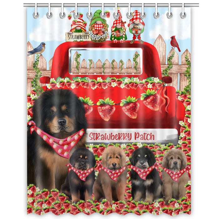 Tibetan Mastiff Shower Curtain: Explore a Variety of Designs, Personalized, Custom, Waterproof Bathtub Curtains for Bathroom Decor with Hooks, Pet Gift for Dog Lovers