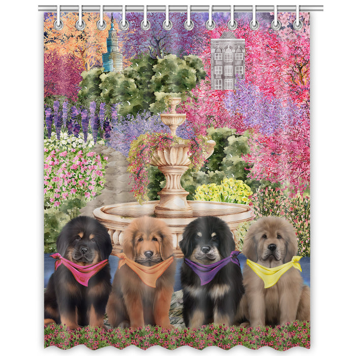 Tibetan Mastiff Shower Curtain, Personalized Bathtub Curtains for Bathroom Decor with Hooks, Explore a Variety of Designs, Custom, Pet Gift for Dog Lovers