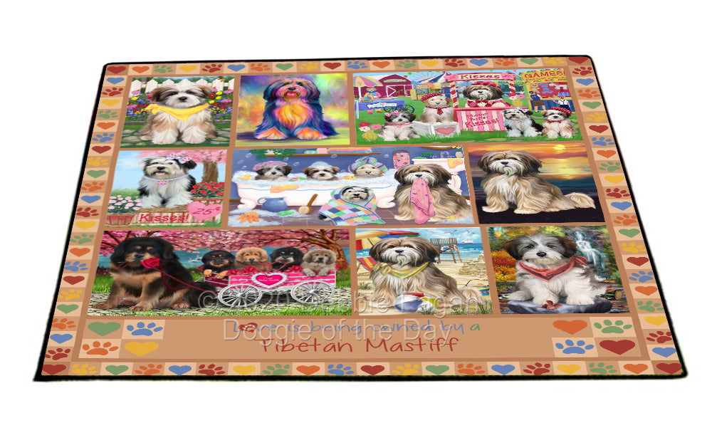 Love is Being Owned Tibetan Mastiff Dog Beige Floormat FLMS55195