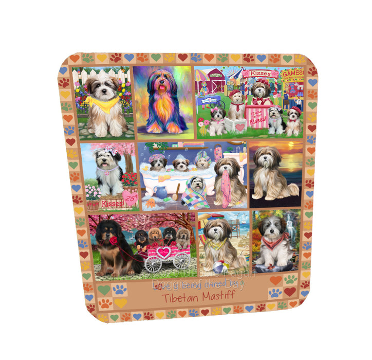 Love is Being Owned Tibetan Mastiff Dog Beige Coasters Set of 4 CSTA57816