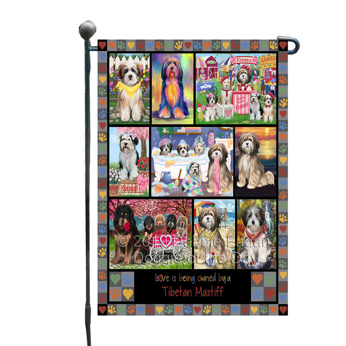 Love is Being Owned Tibetan Mastiff Dog Grey Garden Flag GFLG65488