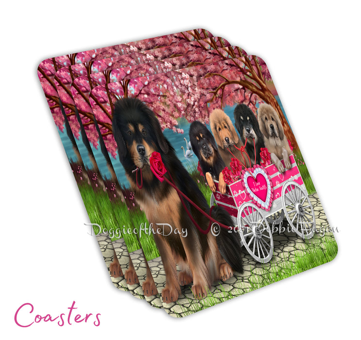 Mother's Day Gift Basket Tibetan Mastiff Dogs Blanket, Pillow, Coasters, Magnet, Coffee Mug and Ornament