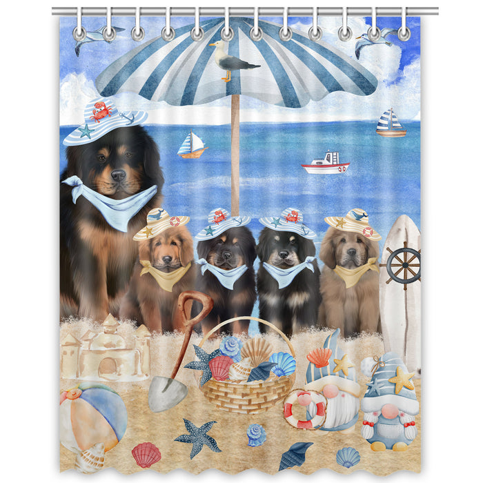 Tibetan Mastiff Shower Curtain, Personalized Bathtub Curtains for Bathroom Decor with Hooks, Explore a Variety of Designs, Custom, Pet Gift for Dog Lovers