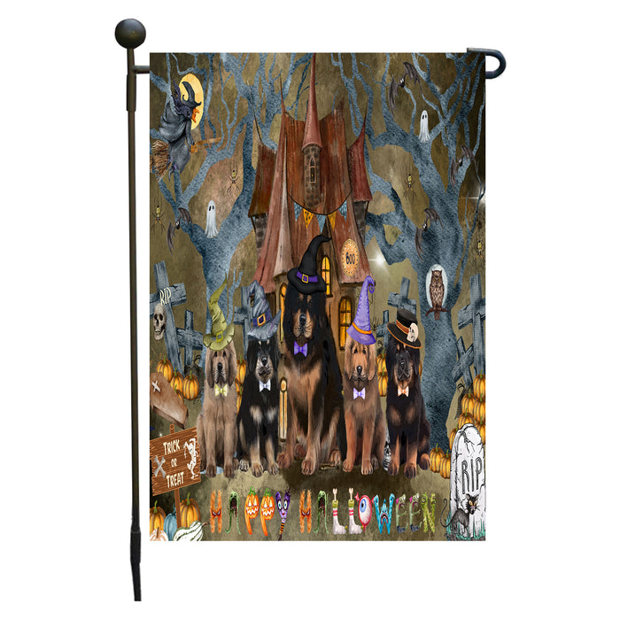 Tibetan Mastiff Dogs Garden Flag: Explore a Variety of Designs, Personalized, Custom, Weather Resistant, Double-Sided, Outdoor Garden Halloween Yard Decor for Dog and Pet Lovers