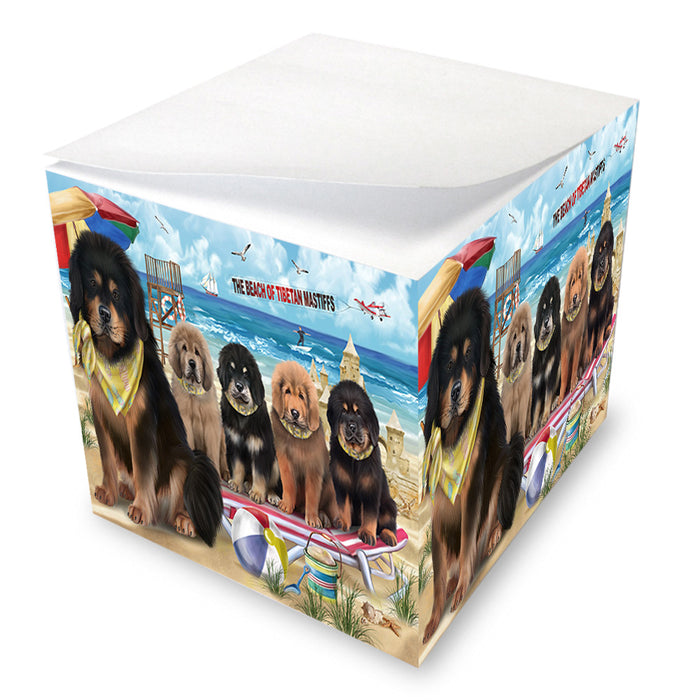 Pet Friendly Beach Tibetan Mastiffs Dog Note Cube NOC55843