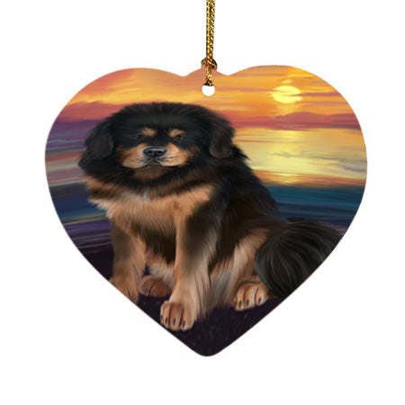 Tibetan Mastiff Dog Heart Christmas Ornament HPOR54772