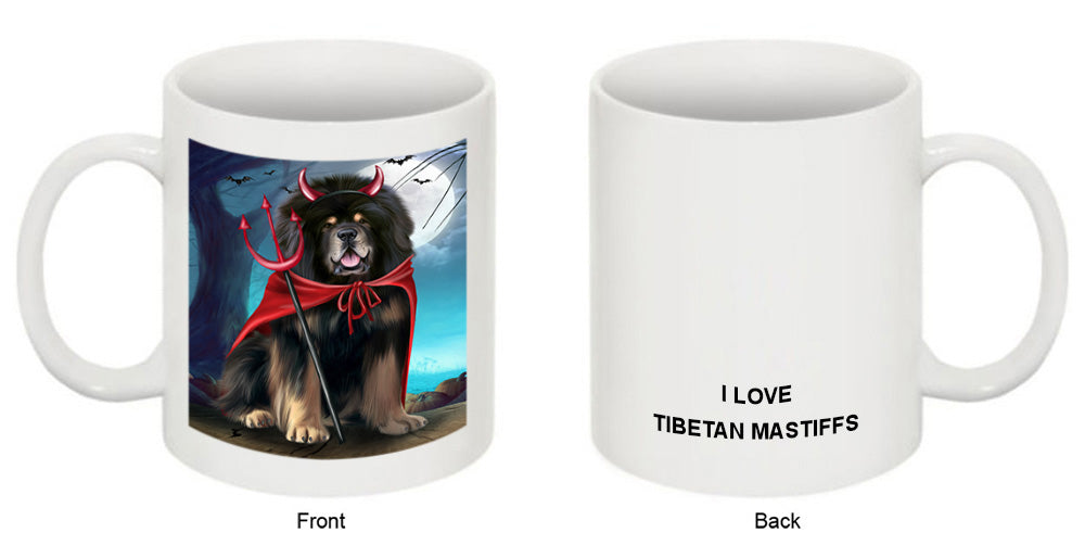 Happy Halloween Trick or Treat Tibetan Mastiff Dog Coffee Mug MUG49934