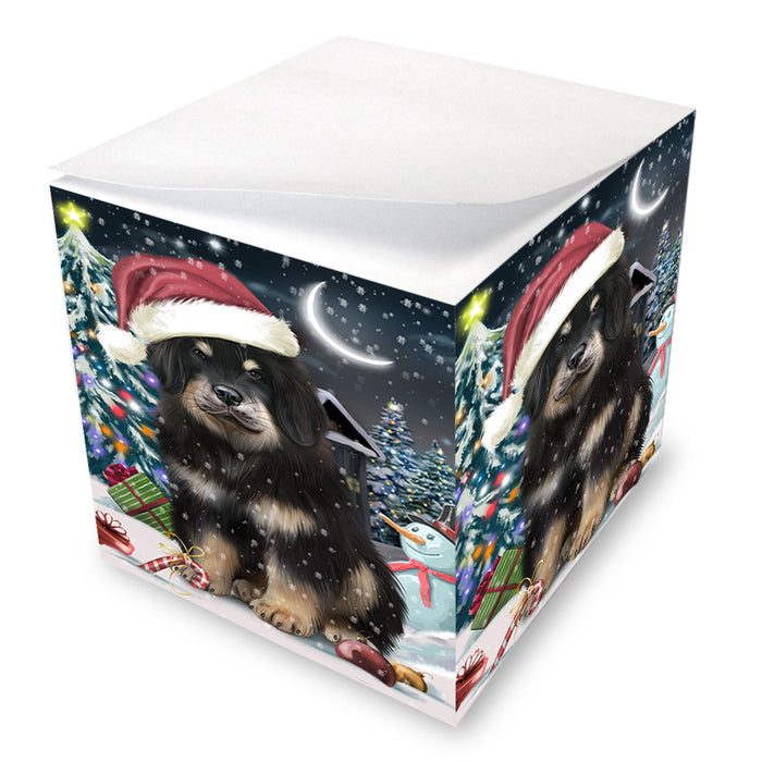 Have a Holly Jolly Christmas Happy Holidays Tibetan Mastiff Dog Note Cube NOC55904