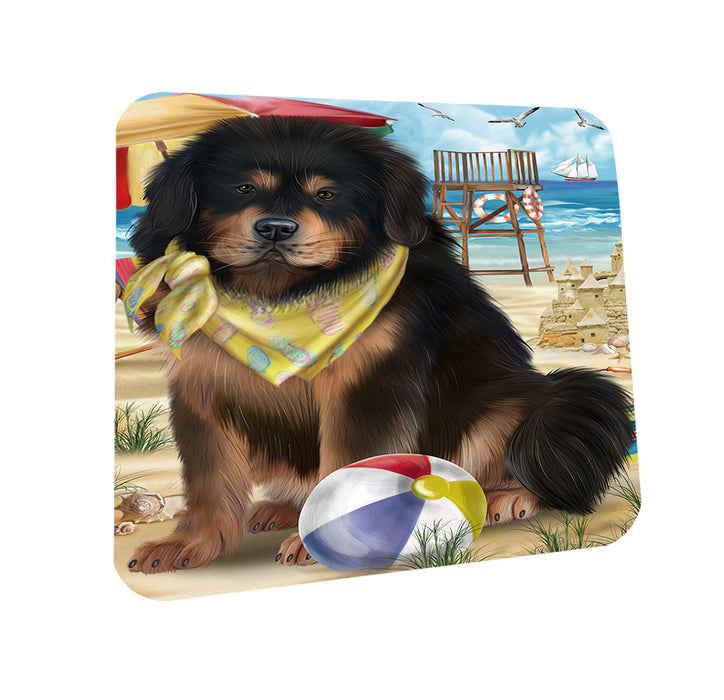 Pet Friendly Beach Tibetan Mastiff Dog Coasters Set of 4 CST54156