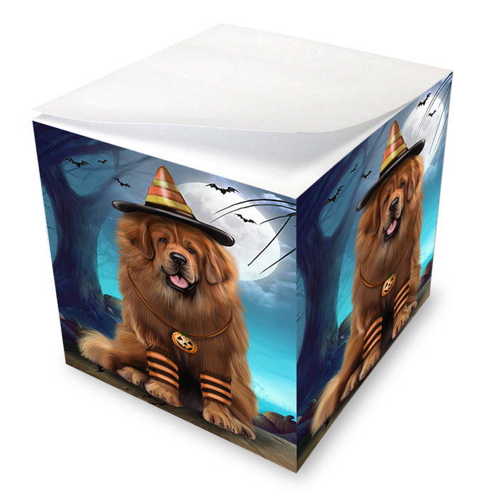 Happy Halloween Trick or Treat Tibetan Mastiff Dog Note Cube NOC56183