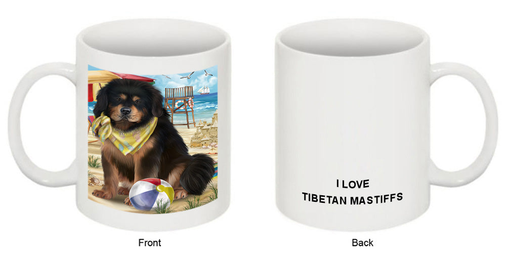 Pet Friendly Beach Tibetan Mastiff Dog Coffee Mug MUG49596