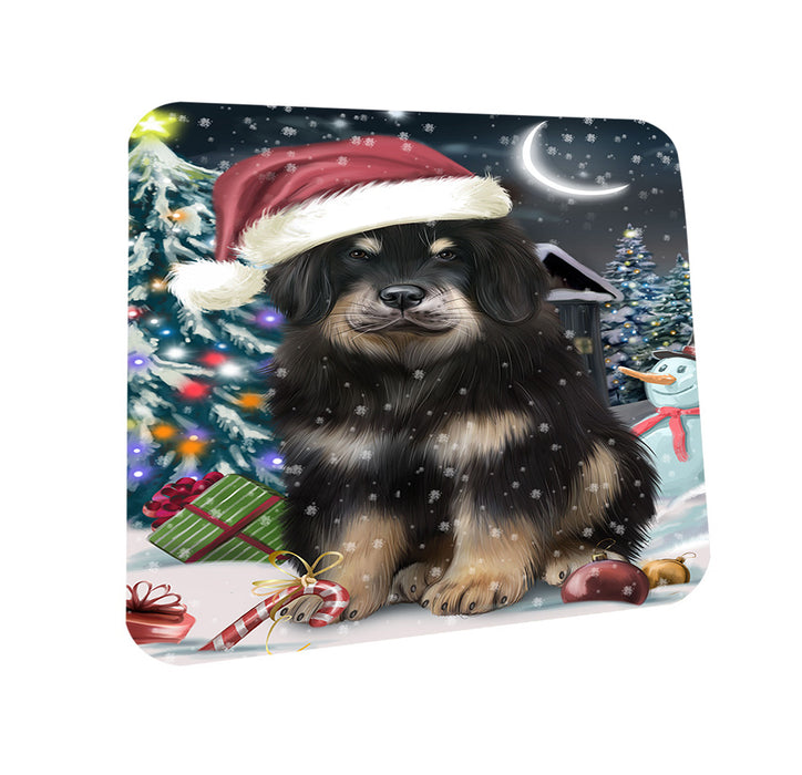 Have a Holly Jolly Christmas Happy Holidays Tibetan Mastiff Dog Coasters Set of 4 CST54216