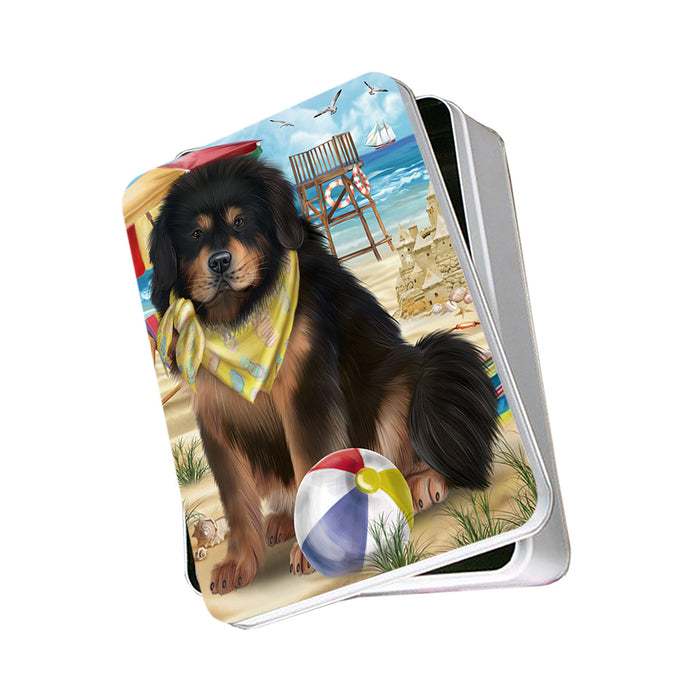 Pet Friendly Beach Tibetan Mastiff Dog Photo Storage Tin PITN54141