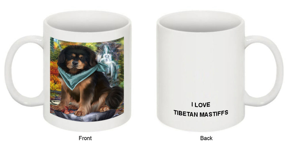 Scenic Waterfall Tibetan Mastiff Dog Coffee Mug MUG50093