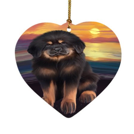Tibetan Mastiff Dog Heart Christmas Ornament HPOR54773
