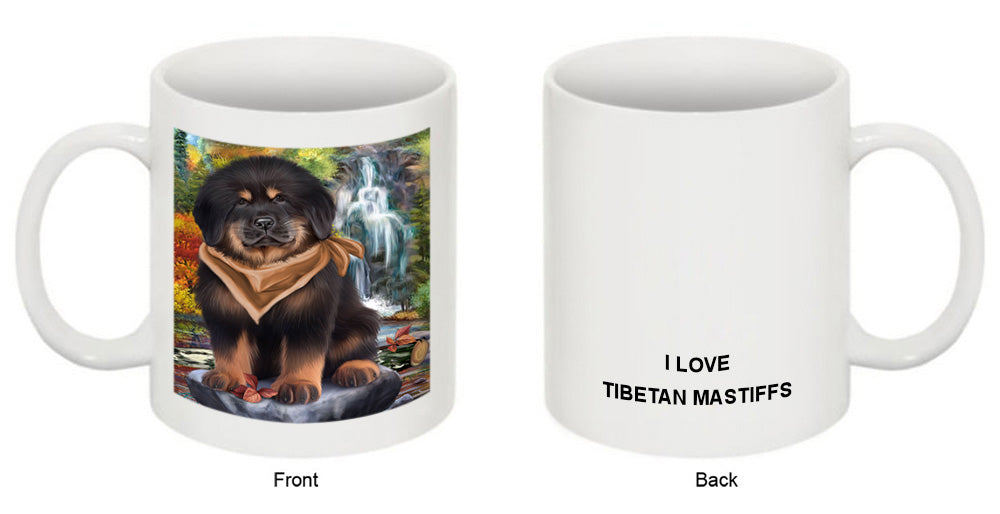 Scenic Waterfall Tibetan Mastiff Dog Coffee Mug MUG50094