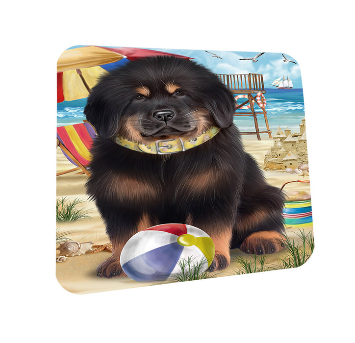 Pet Friendly Beach Tibetan Mastiff Dog Coasters Set of 4 CST54157