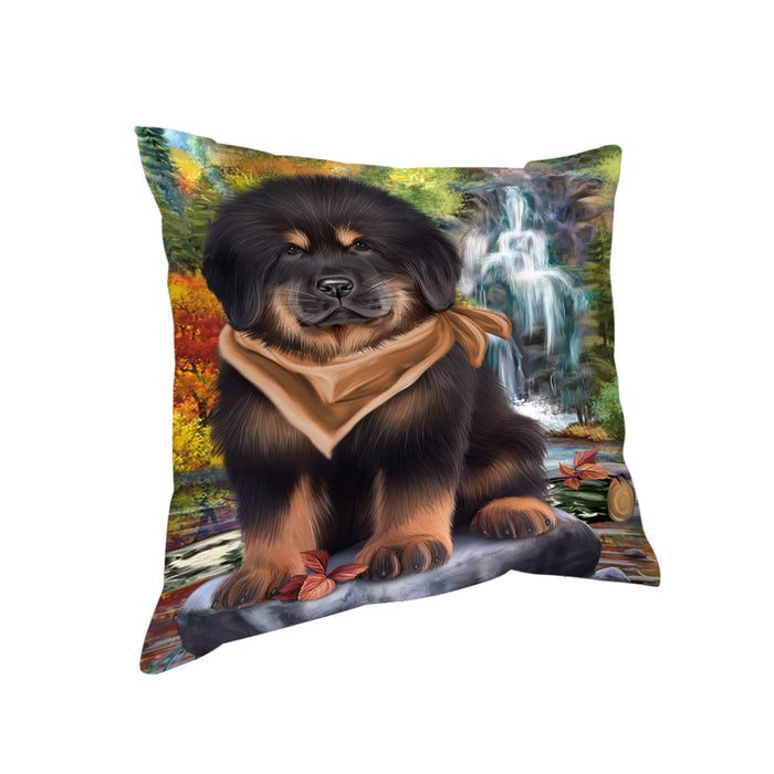 Scenic Waterfall Tibetan Mastiff Dog Pillow PIL75920