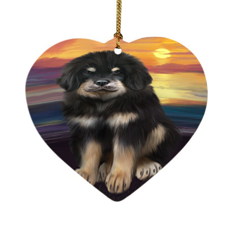 Tibetan Mastiff Dog Heart Christmas Ornament HPOR54774