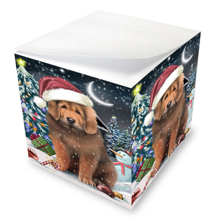 Have a Holly Jolly Christmas Happy Holidays Tibetan Mastiff Dog Note Cube NOC55905