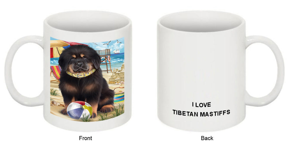 Pet Friendly Beach Tibetan Mastiff Dog Coffee Mug MUG49597
