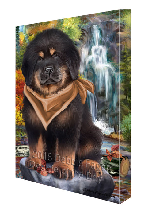 Scenic Waterfall Tibetan Mastiff Dog Canvas Print Wall Art Décor CVS111266