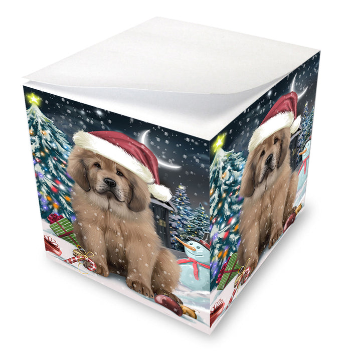 Have a Holly Jolly Christmas Happy Holidays Tibetan Mastiff Dog Note Cube NOC55906
