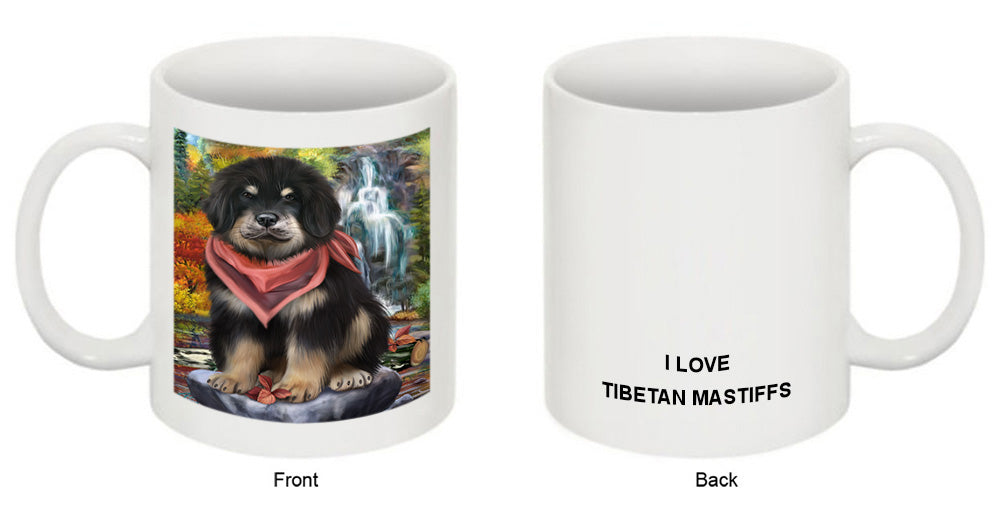 Scenic Waterfall Tibetan Mastiff Dog Coffee Mug MUG50095