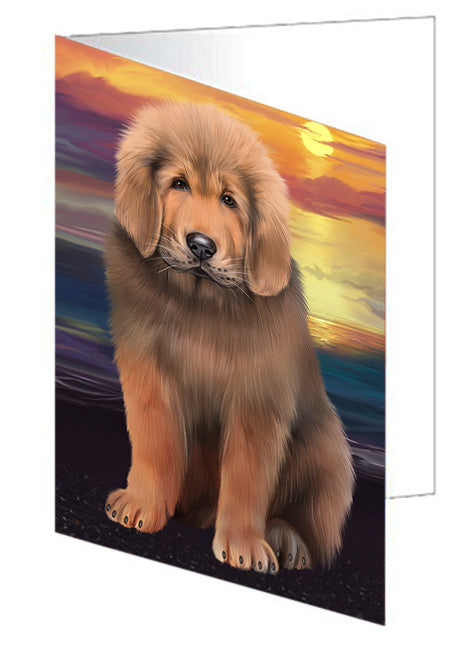 Tibetan Mastiff Dog Handmade Artwork Assorted Pets Greeting Cards and Note Cards with Envelopes for All Occasions and Holiday Seasons GCD68354
