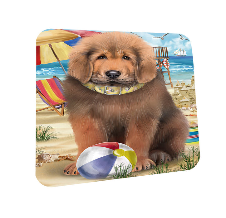 Pet Friendly Beach Tibetan Mastiff Dog Coasters Set of 4 CST54158