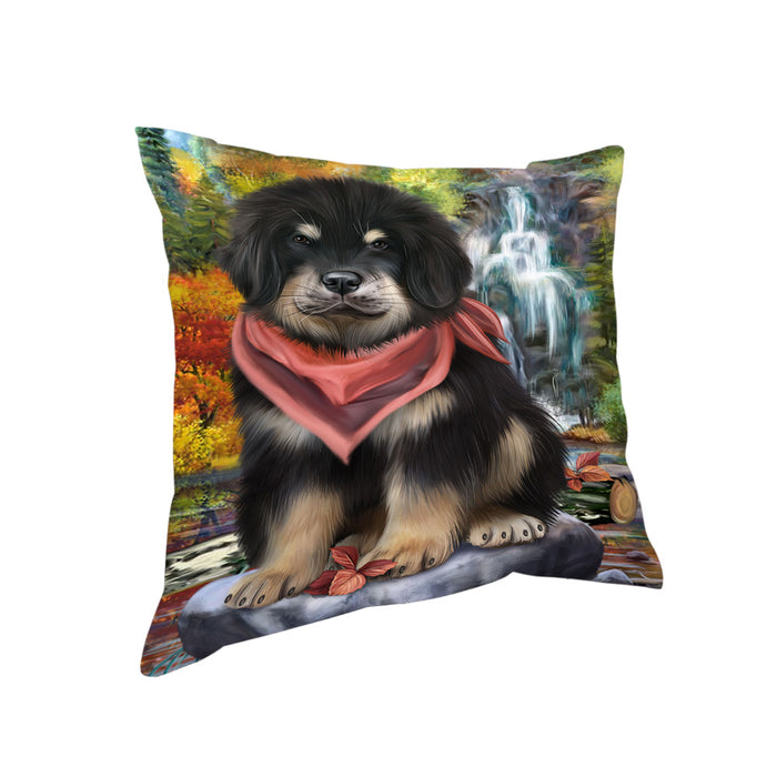 Scenic Waterfall Tibetan Mastiff Dog Pillow PIL75924