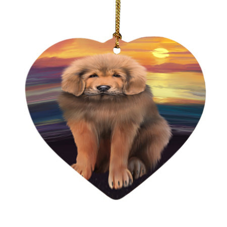 Tibetan Mastiff Dog Heart Christmas Ornament HPOR54775
