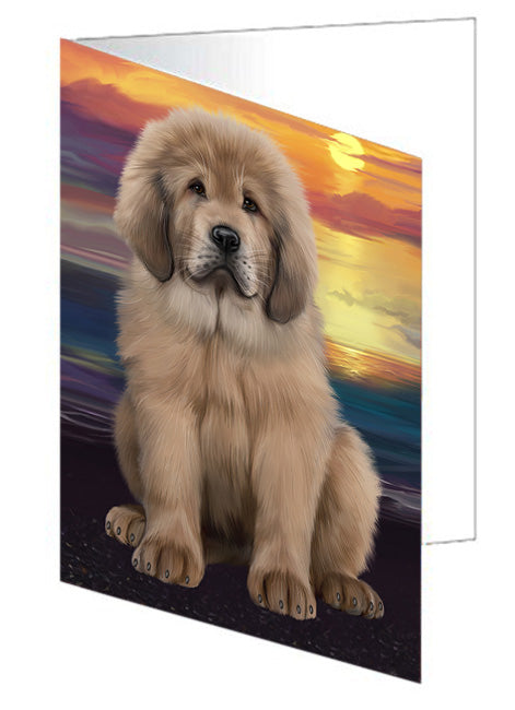 Tibetan Mastiff Dog Handmade Artwork Assorted Pets Greeting Cards and Note Cards with Envelopes for All Occasions and Holiday Seasons GCD68357