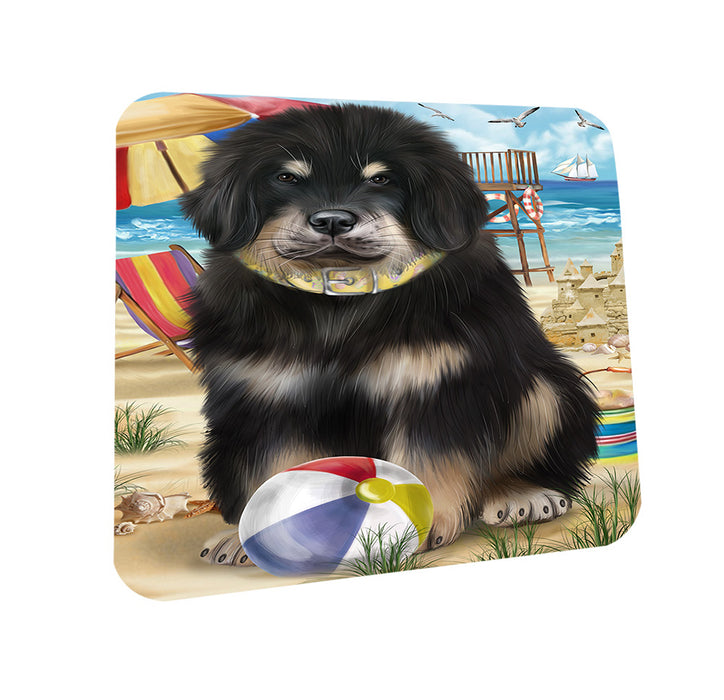 Pet Friendly Beach Tibetan Mastiff Dog Coasters Set of 4 CST54159