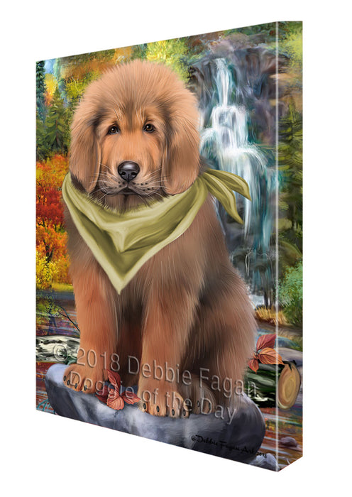 Scenic Waterfall Tibetan Mastiff Dog Canvas Print Wall Art Décor CVS111284