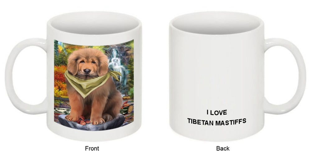 Scenic Waterfall Tibetan Mastiff Dog Coffee Mug MUG50096