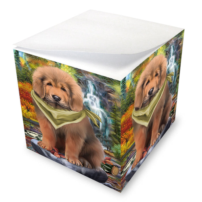Scenic Waterfall Tibetan Mastiff Dog Note Cube NOC56344