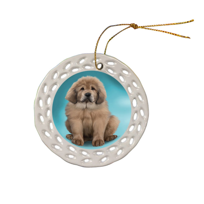 Tibetan Mastiff Dog Ceramic Doily Ornament DPOR54777
