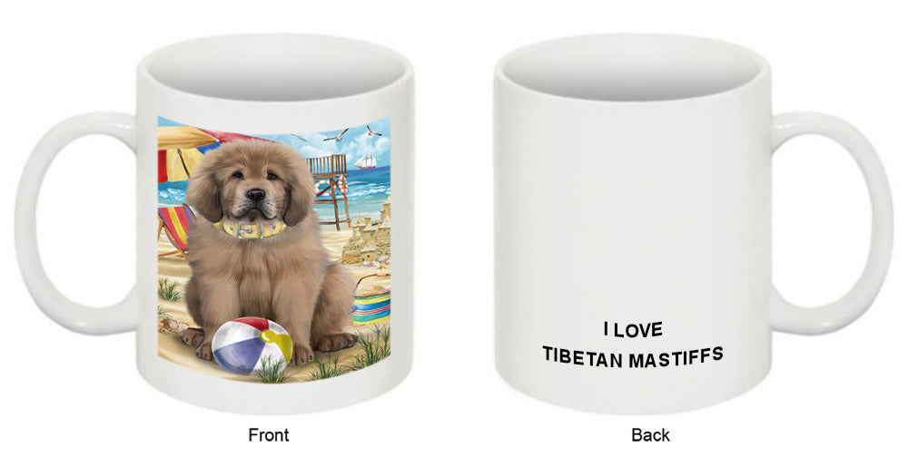 Pet Friendly Beach Tibetan Mastiff Dog Coffee Mug MUG49600