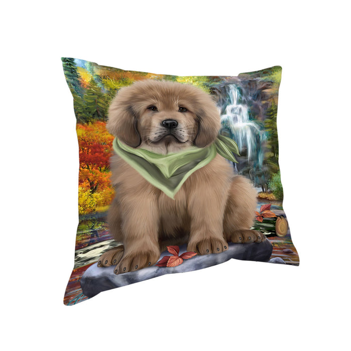 Scenic Waterfall Tibetan Mastiff Dog Pillow PIL75932