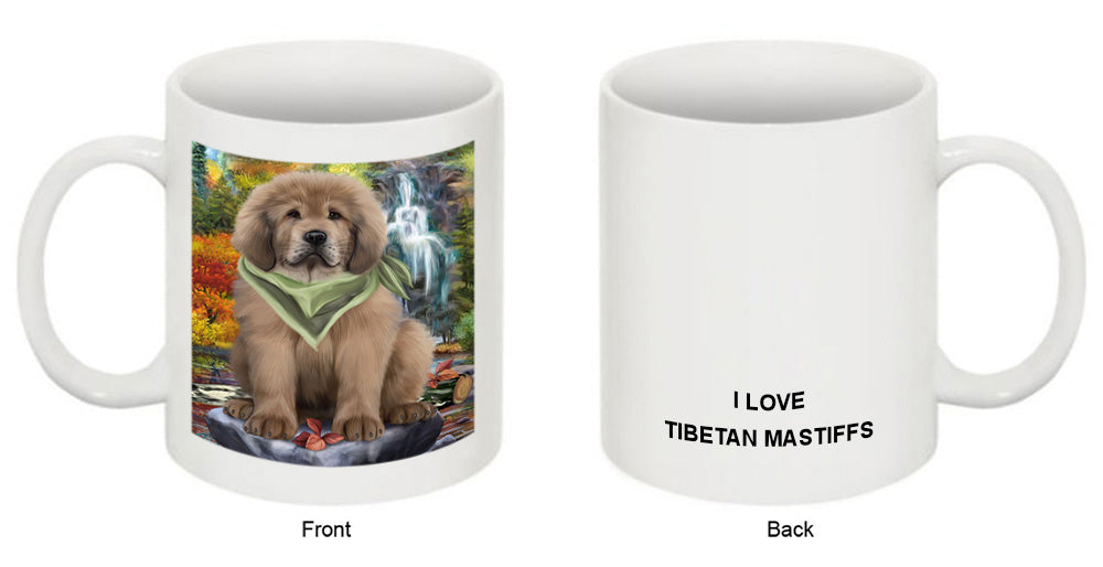 Scenic Waterfall Tibetan Mastiff Dog Coffee Mug MUG50097