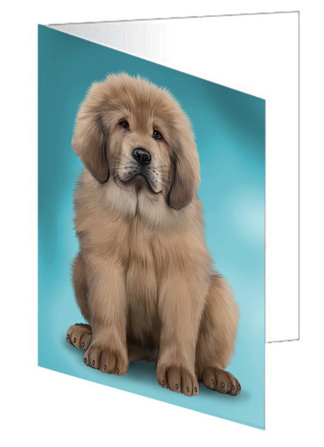 Tibetan Mastiff Dog Handmade Artwork Assorted Pets Greeting Cards and Note Cards with Envelopes for All Occasions and Holiday Seasons GCD68360