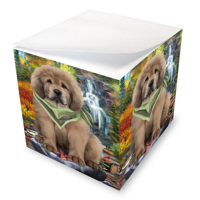Scenic Waterfall Tibetan Mastiff Dog Note Cube NOC56345