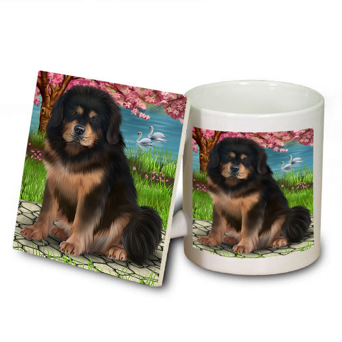 Tibetan Mastiff Dog Mug and Coaster Set MUC54642