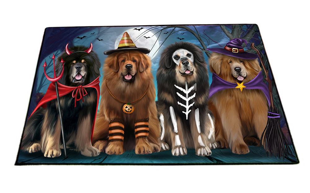 Happy Halloween Trick or Treat Tibetan Mastiffs Dog Floormat FLMS54718