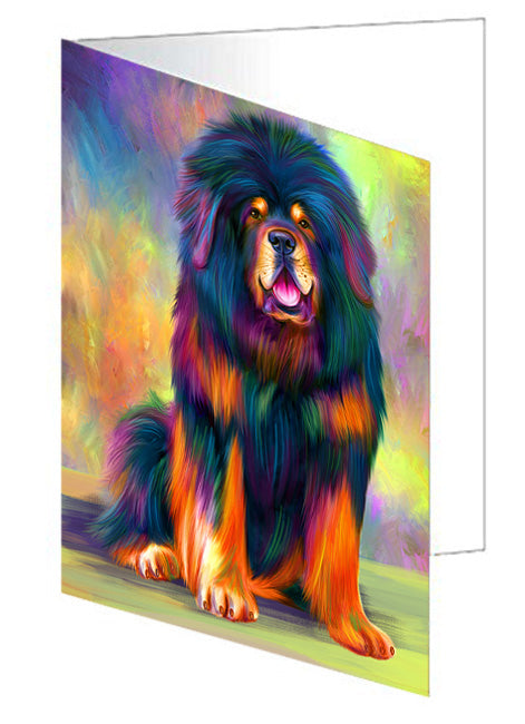 Paradise Wave Tibetan Mastiff Dog Handmade Artwork Assorted Pets Greeting Cards and Note Cards with Envelopes for All Occasions and Holiday Seasons GCD72764