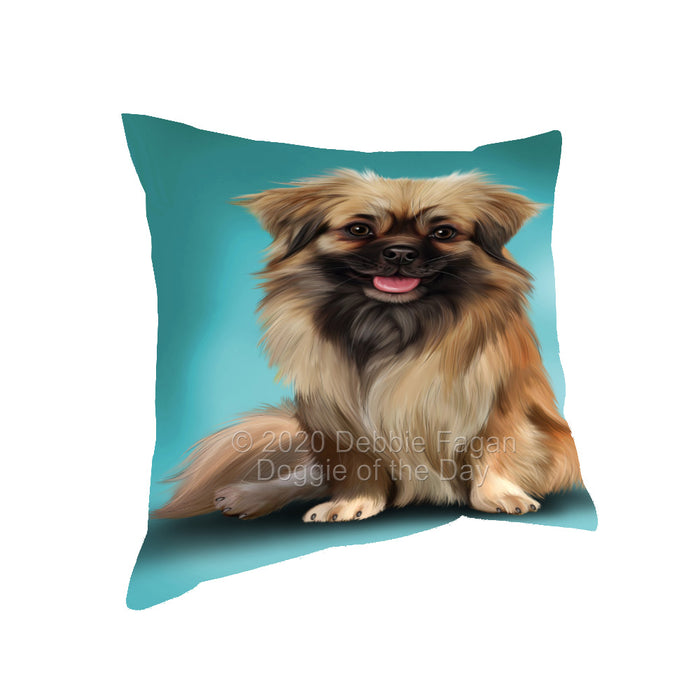 Tibetan Spaniel Dog Pillow with Top Quality High-Resolution Images - Ultra Soft Pet Pillows for Sleeping - Reversible & Comfort - Ideal Gift for Dog Lover - Cushion for Sofa Couch Bed - 100% Polyester