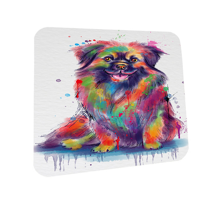 Watercolor Tibetan Spaniel Dog Coasters Set of 4 CST57530