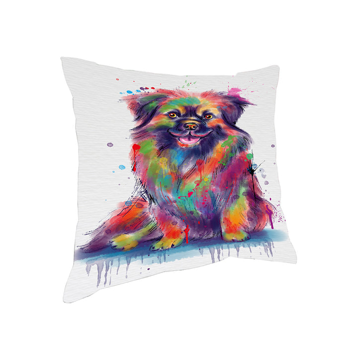 Watercolor Tibetan Spaniel Dog Pillow with Top Quality High-Resolution Images - Ultra Soft Pet Pillows for Sleeping - Reversible & Comfort - Ideal Gift for Dog Lover - Cushion for Sofa Couch Bed - 100% Polyester