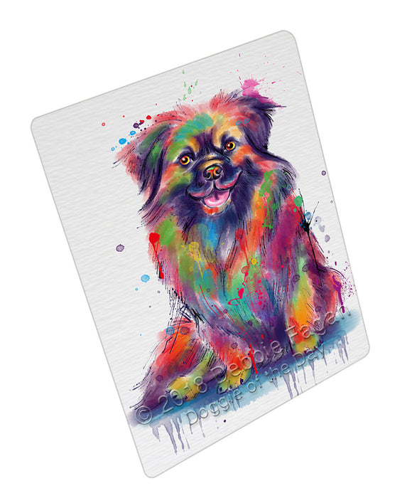 Watercolor Tibetan Spaniel Dog Cutting Board - For Kitchen - Scratch & Stain Resistant - Designed To Stay In Place - Easy To Clean By Hand - Perfect for Chopping Meats, Vegetables